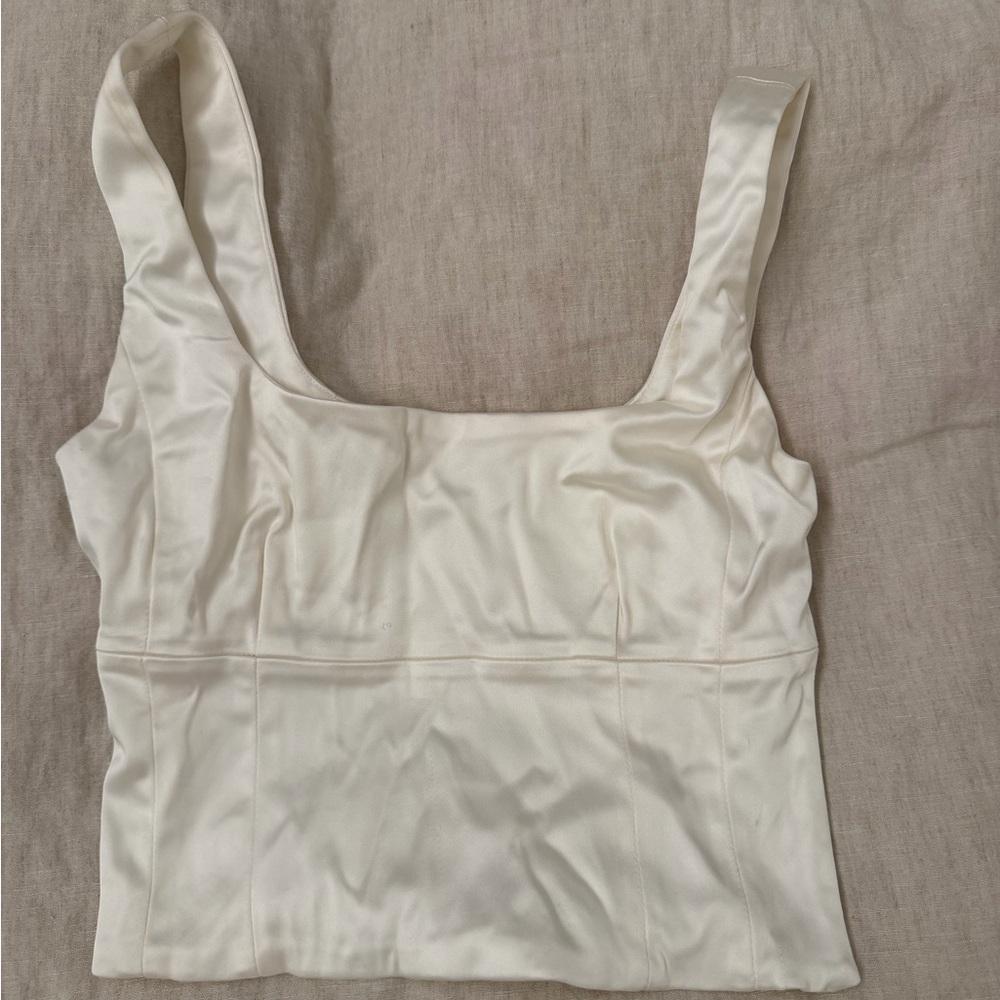 Aritzia Cream Crop Top